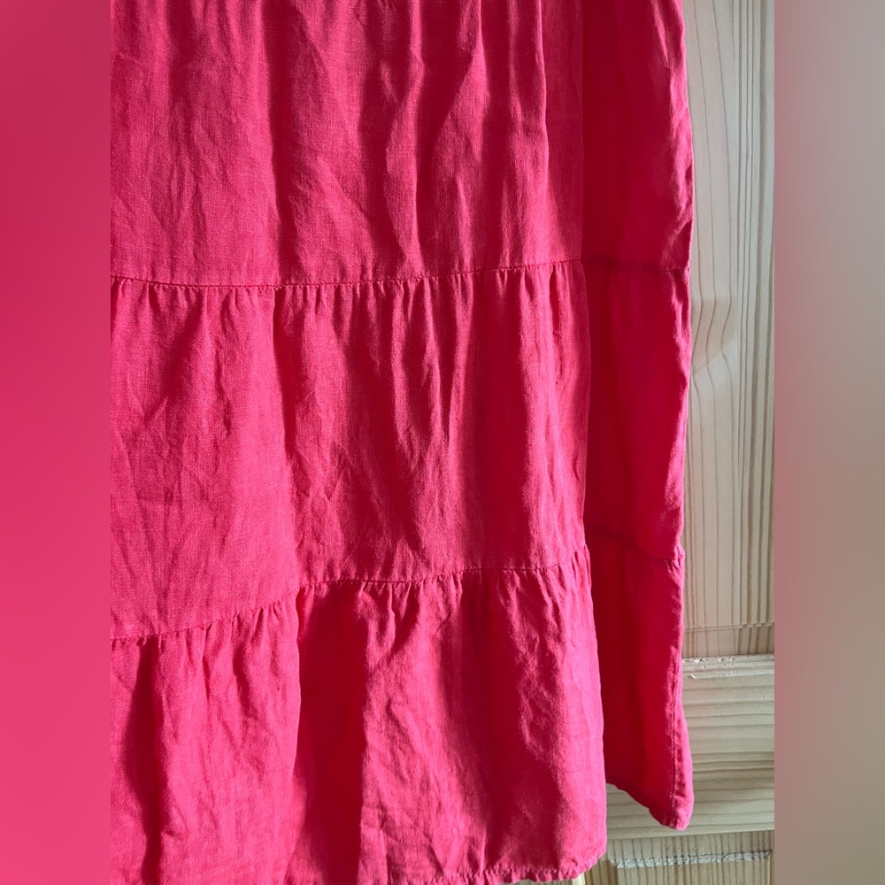Rosemarine Red Linen Embroidered Women’s Dress Size‎ L - Picture 12 of 16